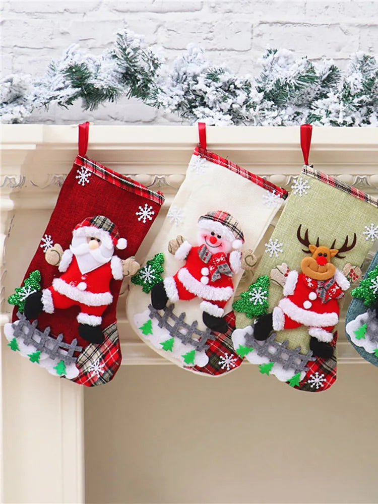 (1pcs/pack) Christmas Decorations, Christmas Socks, Gift Bags, Christmas Scenes, Window Display, Small Pendants, Christmas Decor