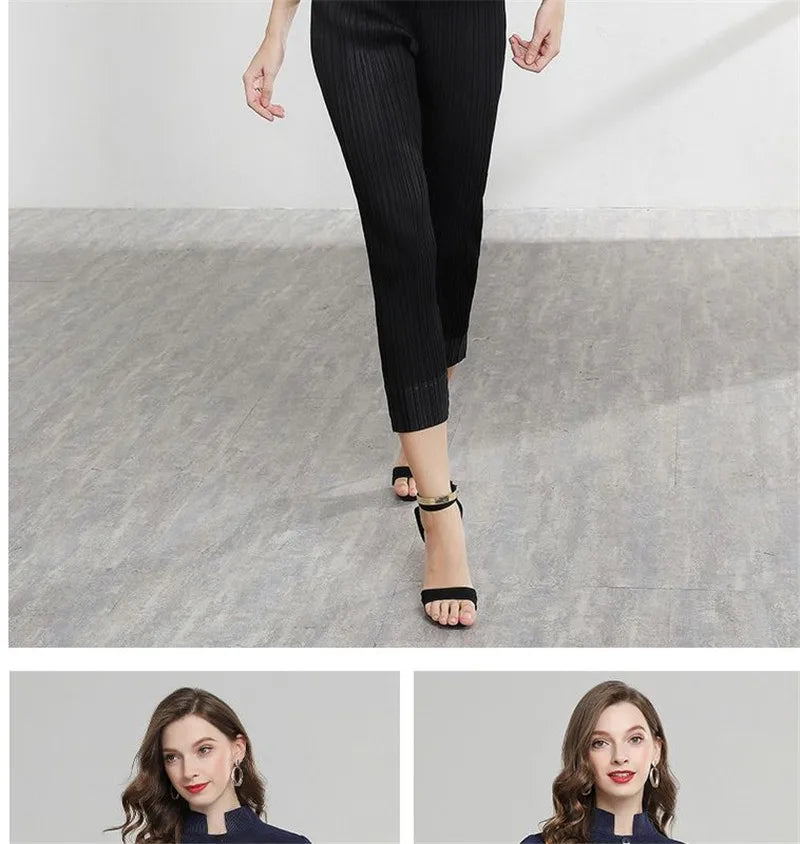 Women's Classic Coat 2025 Spring Autumn Female Temperament Stand Collar Short Mother Jacket Cropped Sleeve Cardigan Overwear