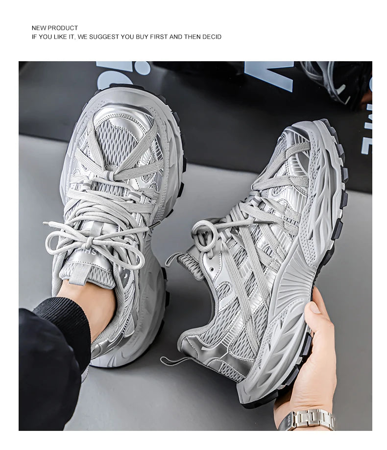 Men's Shoes Fashion White Sneakers For Men Lace up Skateboard Board Shoe Thick Sole Versatile Vulcanized Shoes Zapatillas Hombre