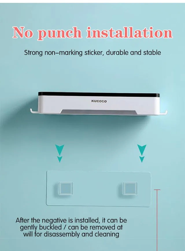 Kitchen Knife Holder Wall Mounted Multifunctional Knife Holder Home Cutlery Wall Mounted Storage Rack Kitchen Cutlery Organizer