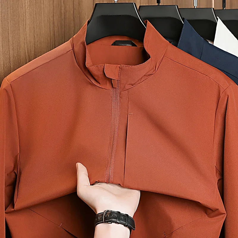 New Men's Casual Jacket Casual and Fashionable Windbreaker Waterproof and Versatile Outdoor Jacket