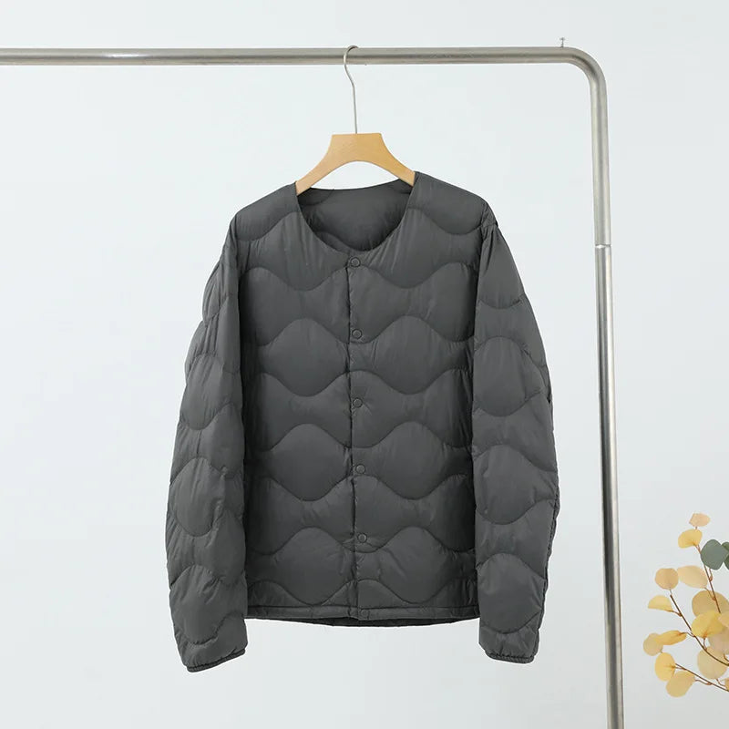 New Coats and Jackets Men's Lightweight Down Vest V-Neck Jacket Very Warm Winter Man Jacket Warm White Duck Down Man Windbreaker