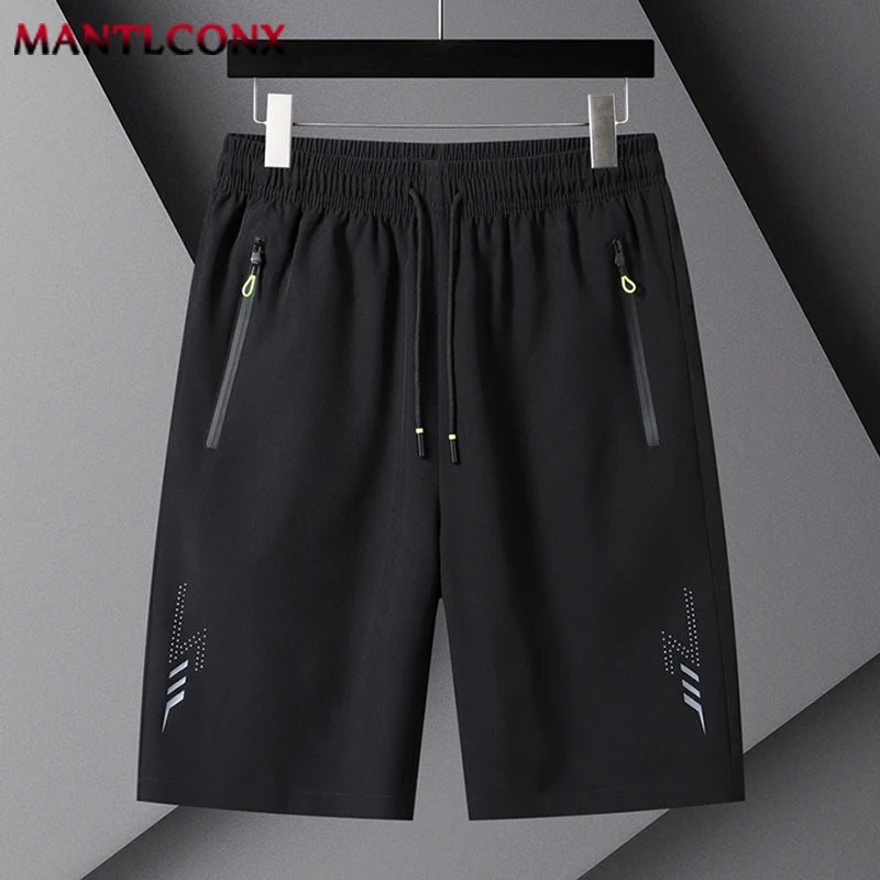 Summer Men's Sport Shorts Cool Sportswear Running Shorts Casual Bottoms Gym Fitness Training Jogging Short Pants Men Black Gray