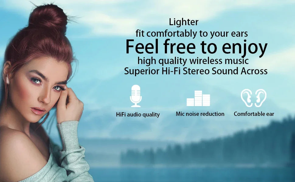 Original New TWS Wireless bluetooth noise cancelling headphone earphone headset earbuds bluetooth  for sports and game headset