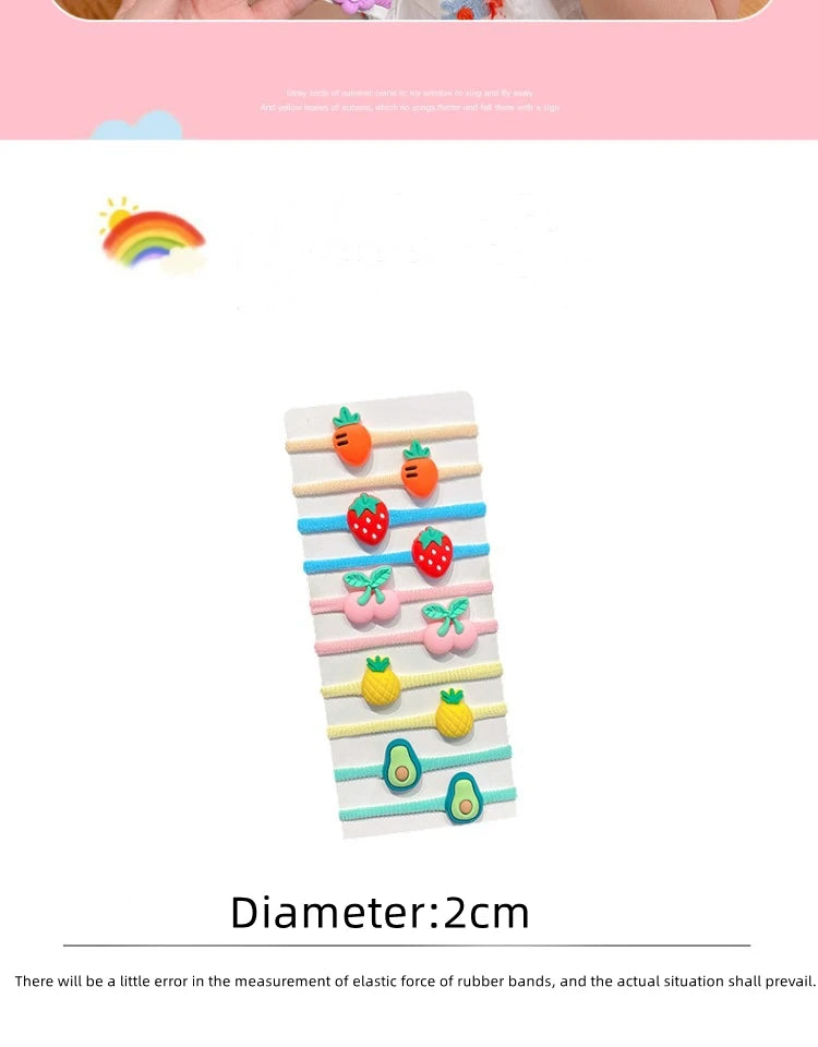 20-100 Pieces/Set Rubber Band for Children Cartoon Hair Band New Sweet Baby Hair Rope Hair Accessories