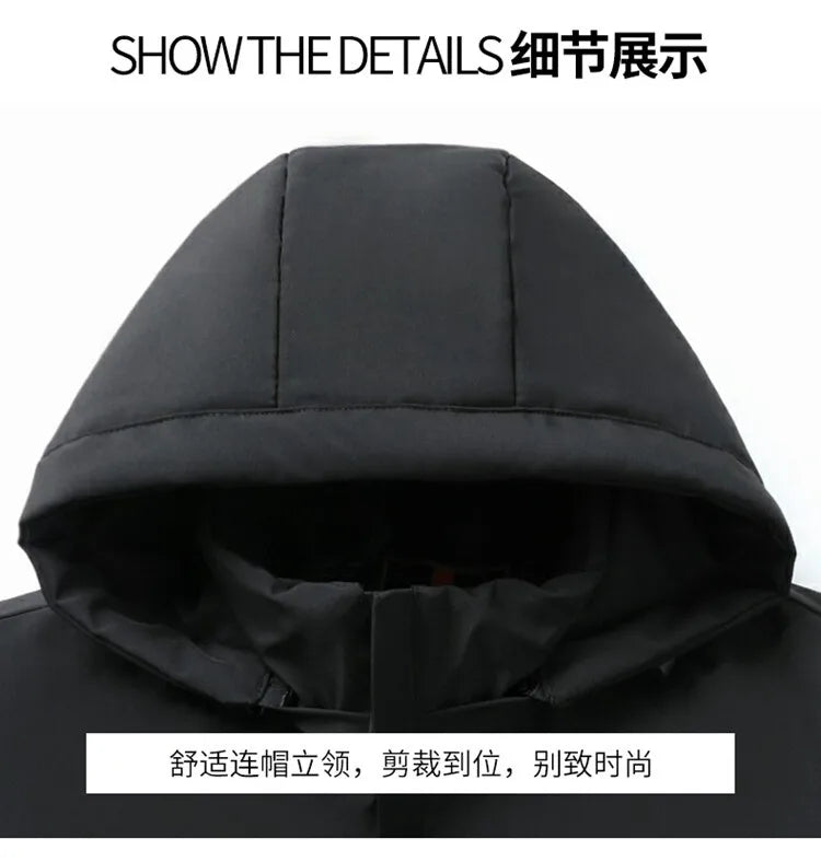 Men's Fashion Windbreaker Parka Coat Man Clothing Streetwear Windproof Casual Autumn Winter Warm Hombre Male Jacket for Outdoors