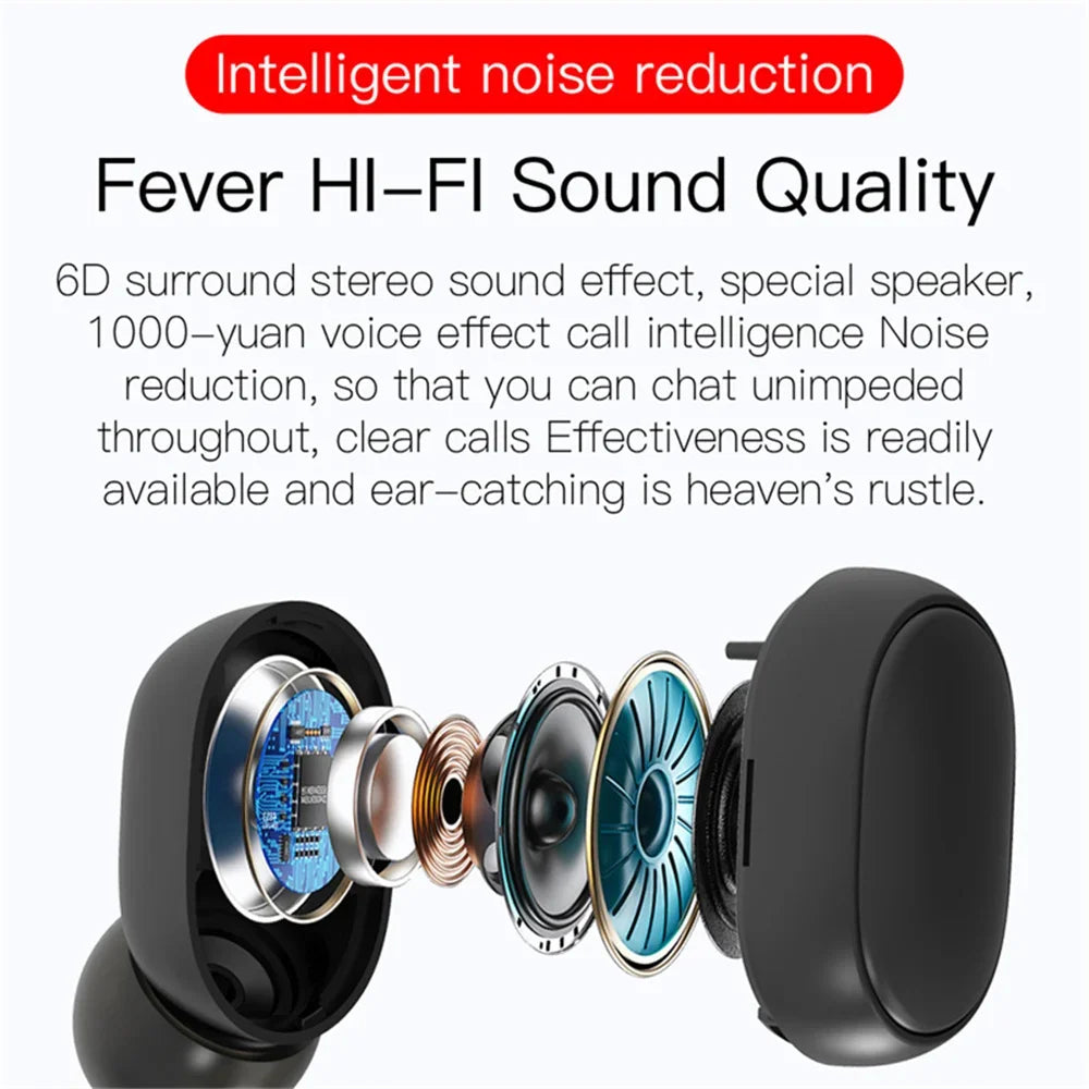 Bluetooth 5.0 Wireless Headphones E6S Noise Cancelling Sport Earphones HiFi Stereo Gaming Headsets With Mic For All Smartphones