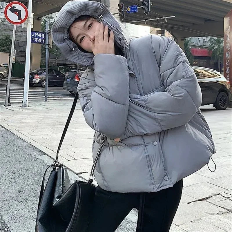 2025 New Women Jacket Winter Parka Down Cotton JacketsLoose Thick Warm Hooded Parkas Casual Long Coat Waterproof Outwear