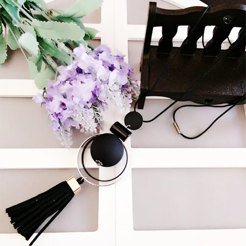 Women's Necklace Bohemian Geometric Round Vintage Tassel Long Sweater Chain Necklaces Fashion Women Jewelry Accessories