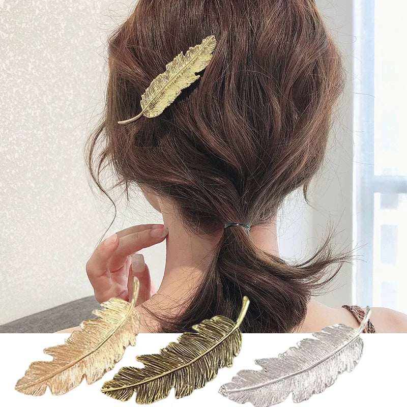 Fashion Gold Hairpin Women Girl Hair Clip Pin Barrette Clasp Accessories for Hair Buckle Women Girls Hairclip Headdress Headwear