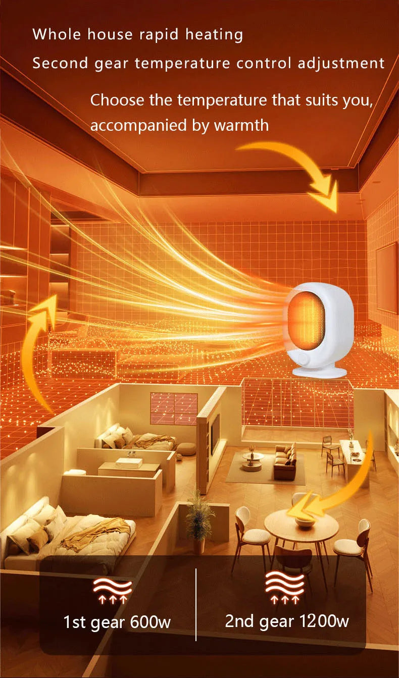 Desktop heater small household portable heater dual-purpose quick heating electric for both cooling and heating