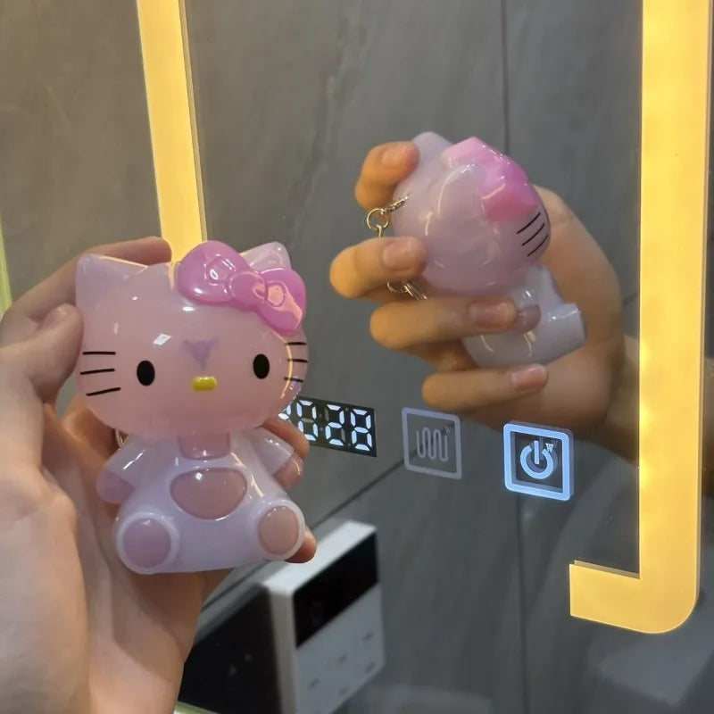 Cute Color Changing Hello Kitty Doll Toys Anime Cartoon KT Cat Doll Backpack Pendant Keychain Accessories Girl Kawaii Toy Gift