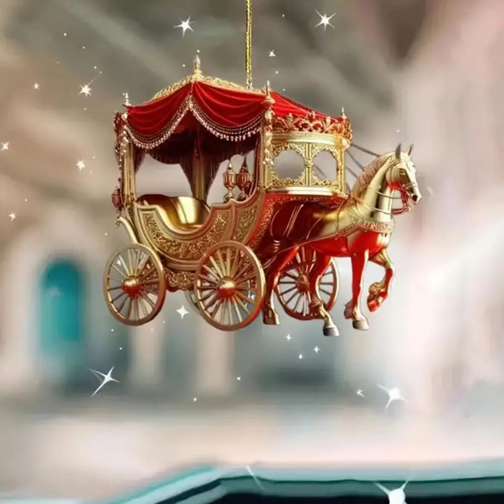 Festive Home Decor Durable Christmas Decoration Festive Christmas Sleigh Carriage Ornaments for Winter Home Decor Traditional