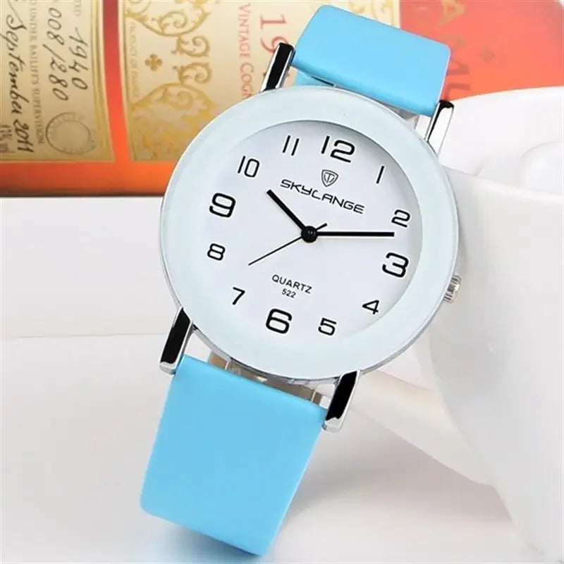 Women Black Watch Hot Sale Leather Band Stainless Steel Analog Quartz Wristwatch Lady Female Casual Watches