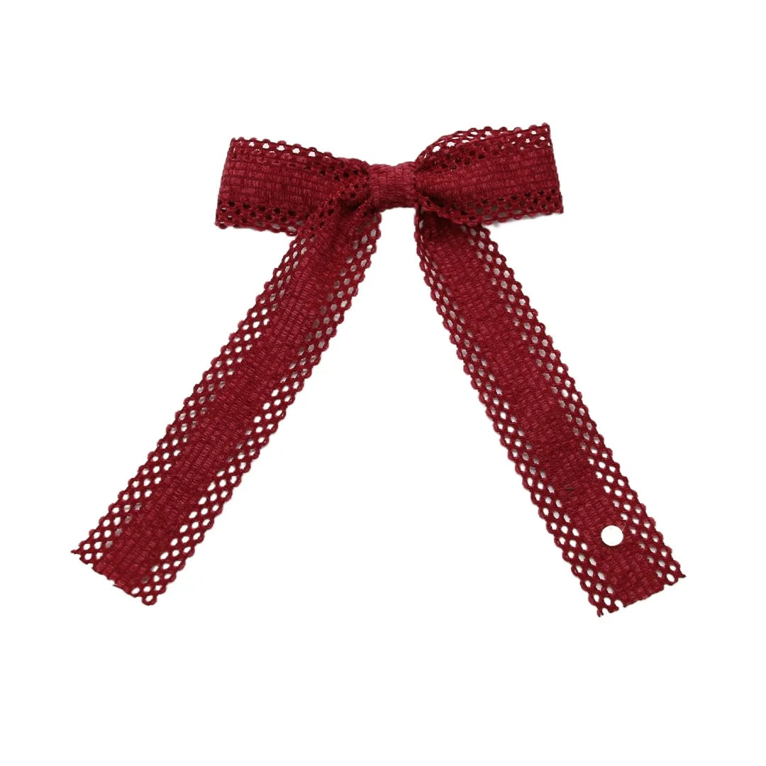 AP New winter Wine Ruby floral bow elegant headband fashion children hairband hair accessories baby clip OEM