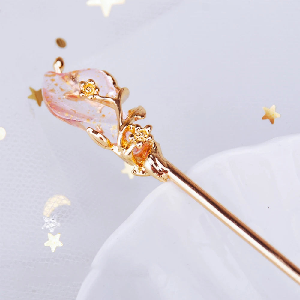 Female Women Hanfu Accessories Rhinestone Chinese Style Metal Hair Accessories Hair Chopsticks Hair Stick Metal Hairpin