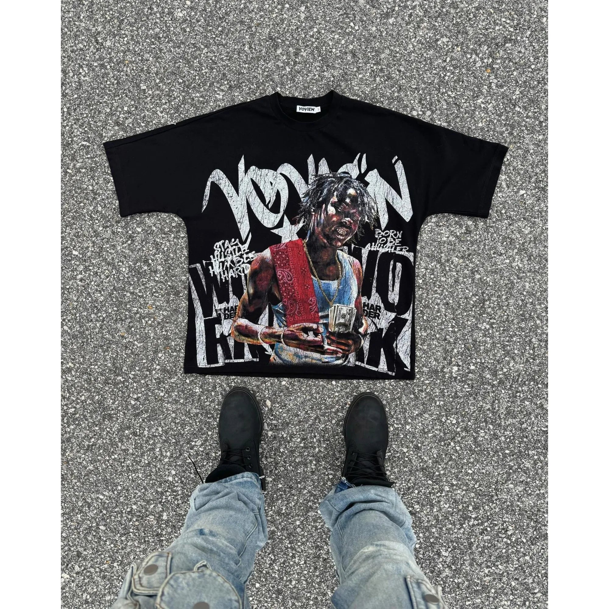 Hip Hop T-shirts for Men New in Tops and T-shirts Cotton Men's Clothing Y2k Oversized GYM Graphic Sexmachine Vintage T-shirt