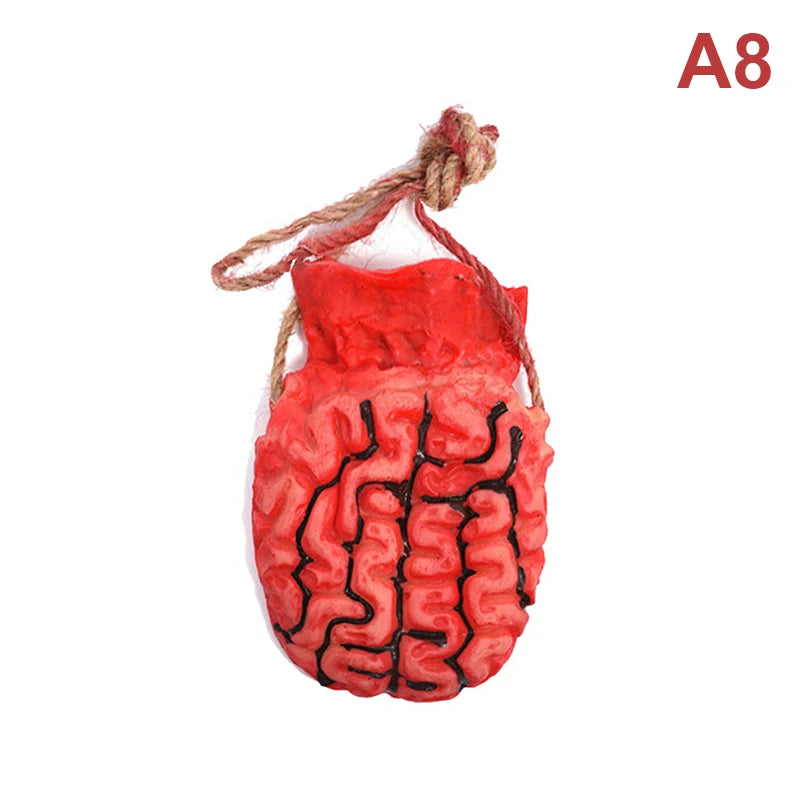 Halloween Party Ornament Horror Props Bloody Hand Fake Scary Finger Eyes Foot Brain Cock Dick Heart Organ Decor