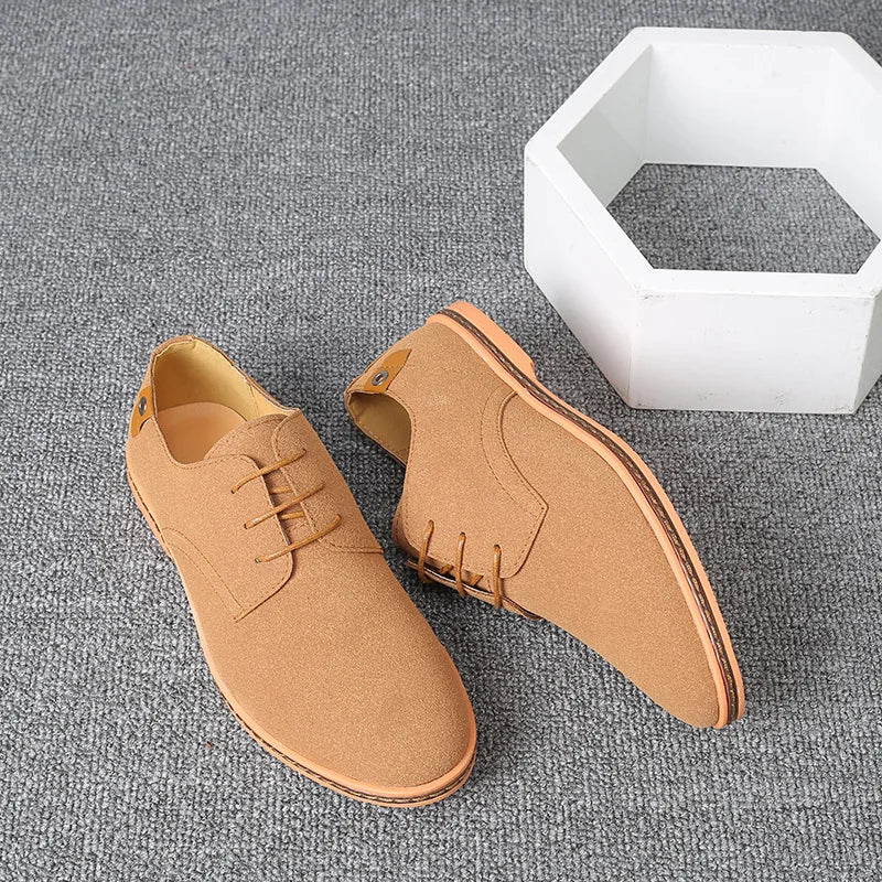 Fashion Men's Shoes Suede Leather Loafers British Style Men Casual Shoes Moccasins Outdoor Driving Shoes Handmade Slip on Flats