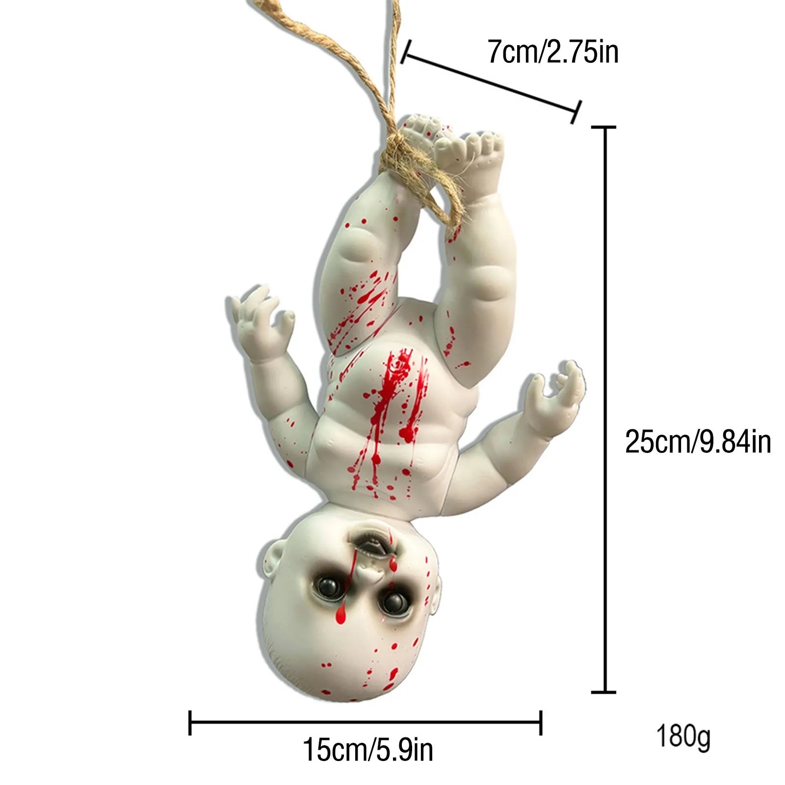 Halloween Scary Blood Doll Horror Ghost Zombie Baby Ghost Day Infant Decor Haunted House Props Children Gifts Party Decor