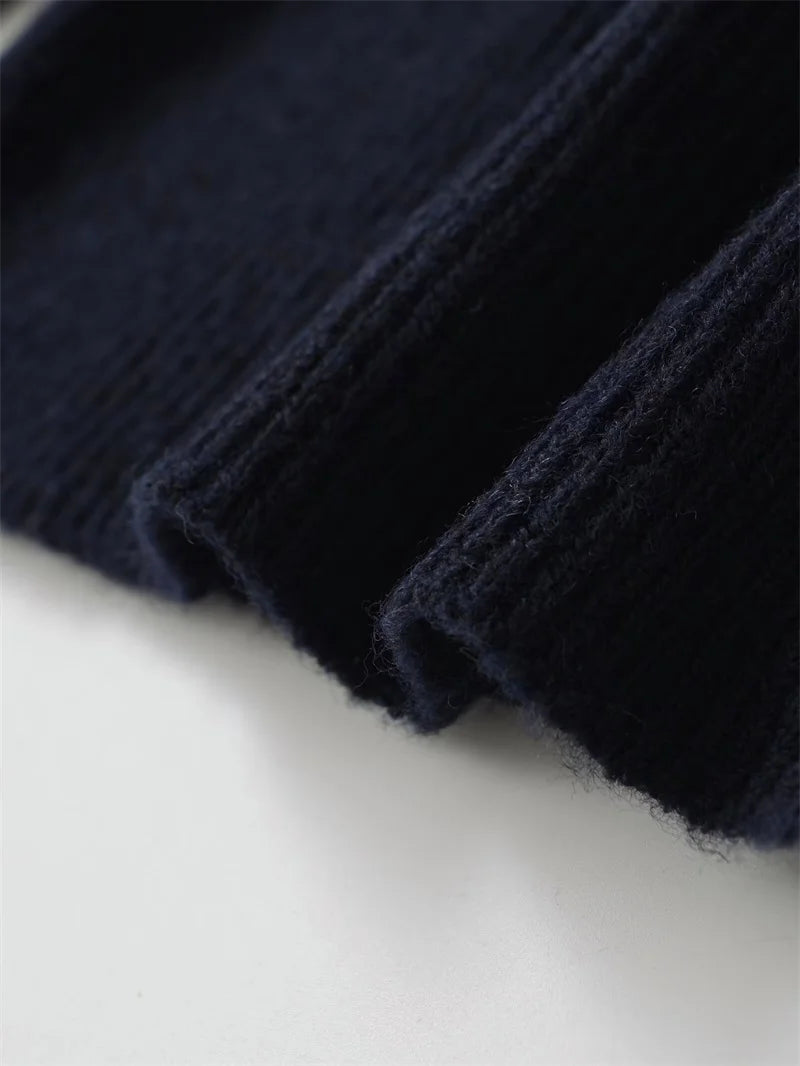 Women's Jacket 2025 Autumn New Style Black Long Sleeve Round Neck Simple KNIT Cardigan Jacket Casual Fashion Versatile