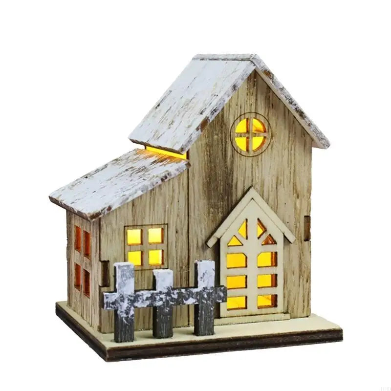 Christmas Decor House LED Light Desktop Ornament Festive Atmospheres Enhancer for Home, Offices, and Store Decor