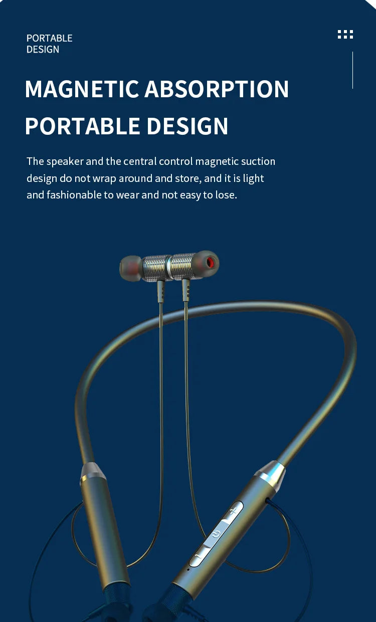 Wireless Headphone Fone Bluetooth 5.0 Neckband Earphones 9D TWS HiFi Stereo Sports Headset Halter Waterproof Magnetic Earbuds