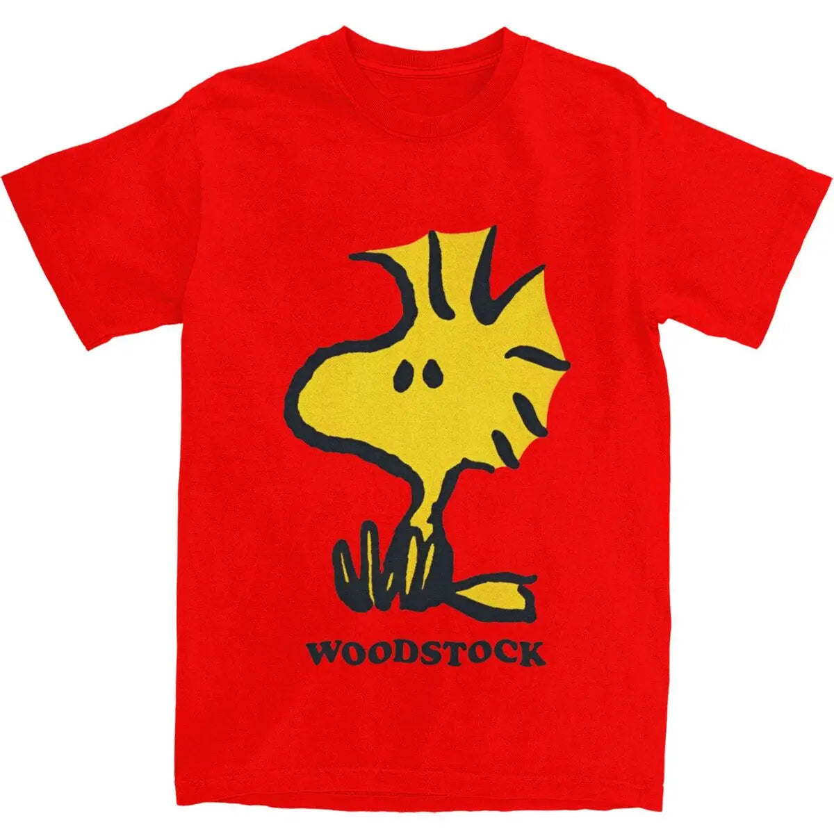 Men Women T Shirt Woodstock Cartoon T-Shirts Trendy Cool Summer Tees Funny Custom Logo 100 Cotton Clothing Gift Idea
