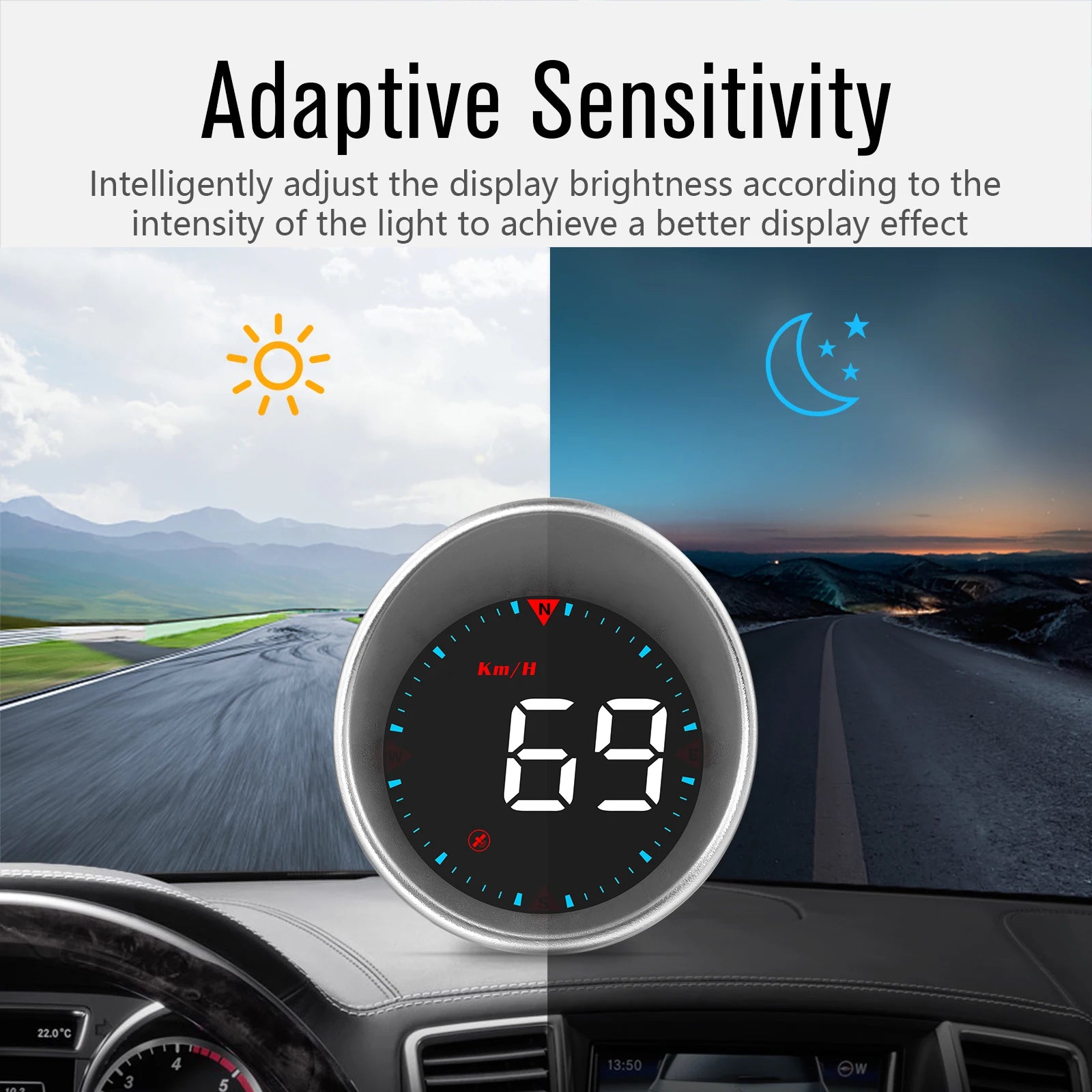 G5 GPS Car Head Up Display Auto Hud Smart System Tachometer Digital Speed Mileage Meter For All Car Universal Compass Projector