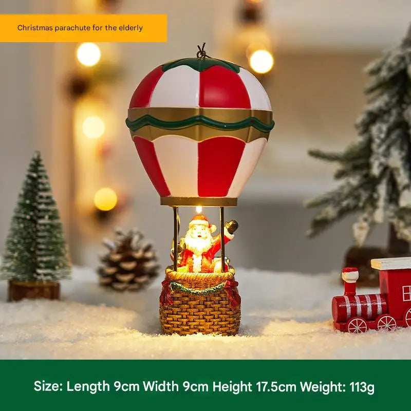 New Christmas resin ornaments Christmas gifts Santa Claus snowman night light holiday decoration ornaments holiday children's to