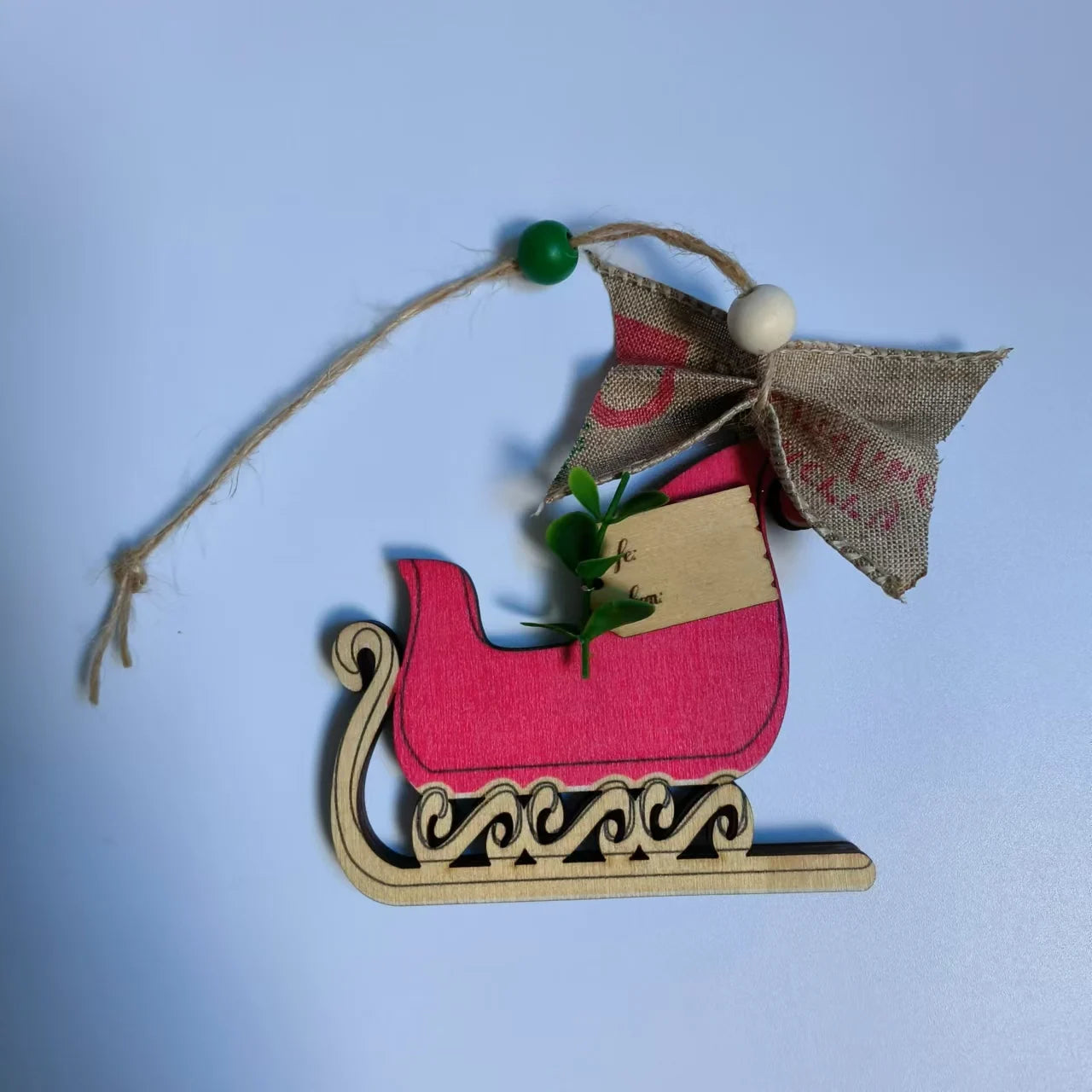 Christmas Tree Decor Wooden Gift Car Hanging Wooden Pendant Diy For Farmhouse Christmas Tree Decorations Xmas Party Decors