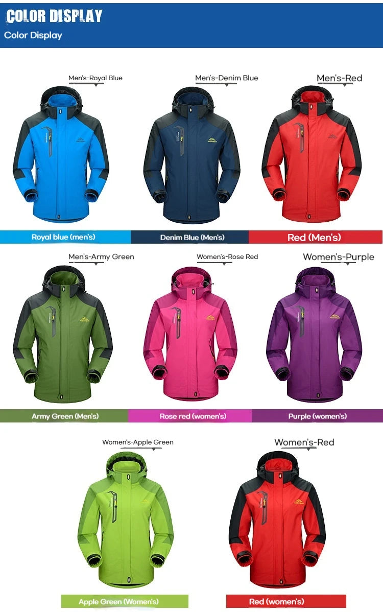 Camping Hiking Jacket Men Autumn Outdoor Sports Coats Climbing Trekking Windbreaker Travel Waterproof Jackets Black