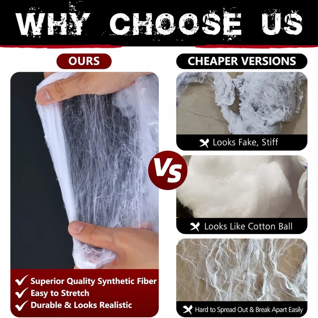 Halloween Ghost Festival Spider Web Simulated Spider Web for Decorating Secret Rooms in Haunted Houses KTV Shopping Malls Horror