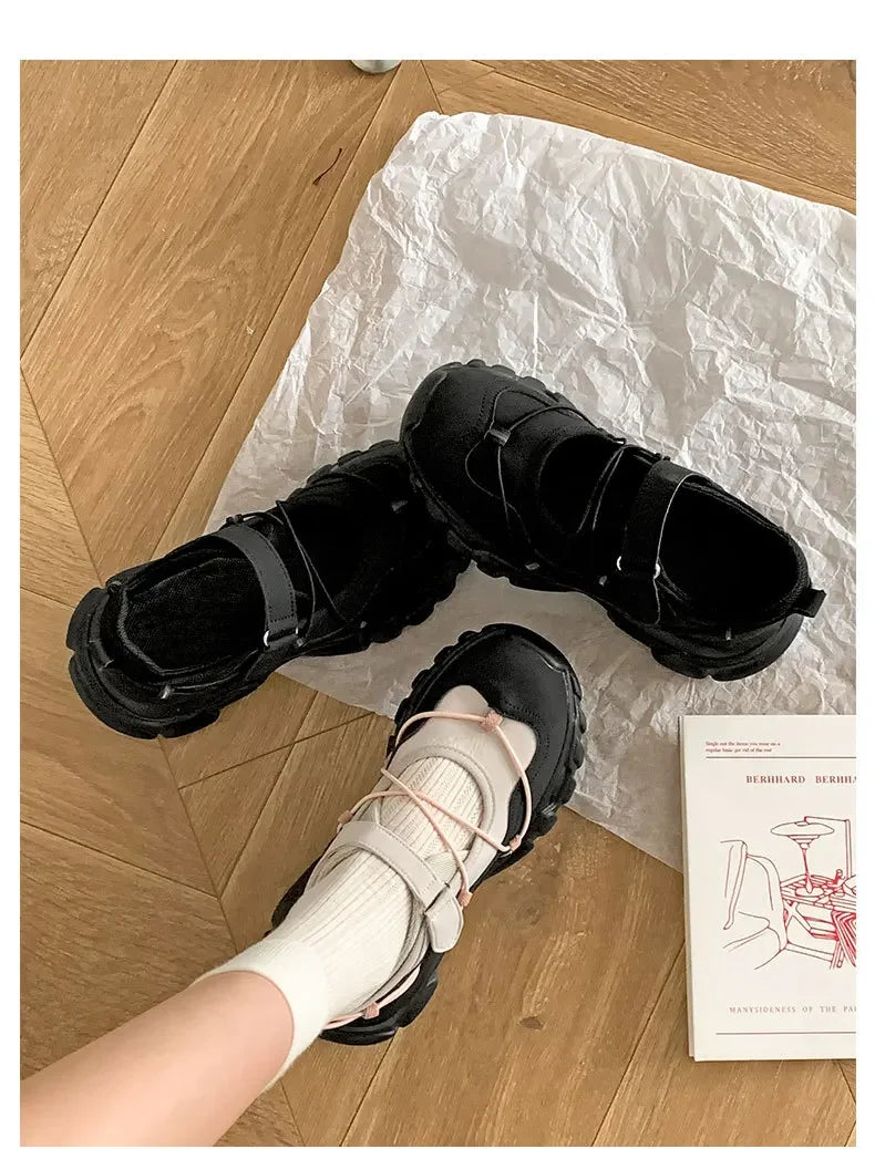 Women's Shoes Platform Female Footwear Shallow Mouth All-Match White Sneakers 2025 New Dress Casual Summer Rome