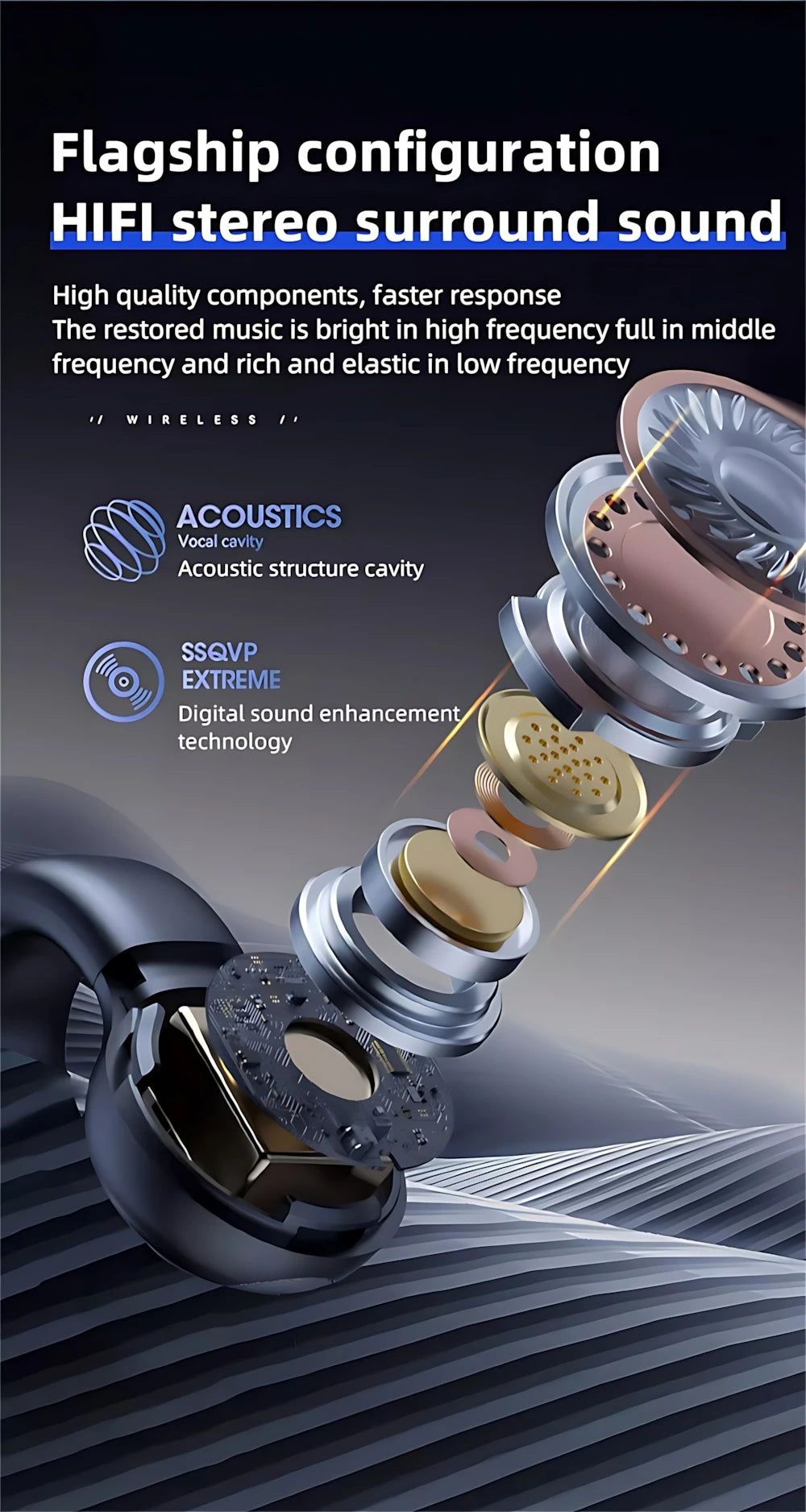 Wireless Headphones Fone Bluetooth Headset With Mic Handsfree Noise Canceling Earphones Clip Ear Music  Sports Gaming Earplug