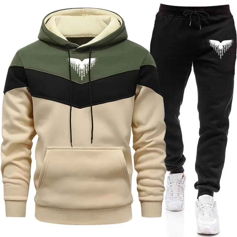 Men's Tracksuit Hoodie Sweatpants Urban Casual Fashion Sportswear Autumn Winter Home Outdoor Comfort Warm Outfit