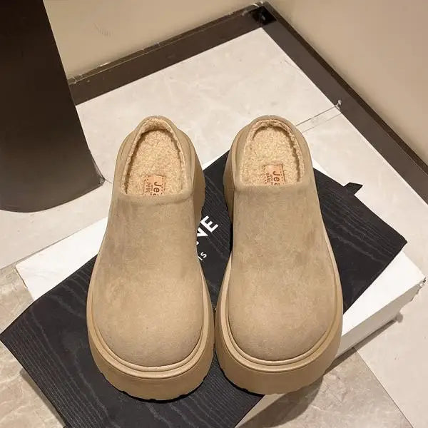 Shoes Woman 2025 House Slippers Platform Pantofle Cover Toe Winter Footwear New Slides Female Shoes Womens Slippers Outdoor Plat