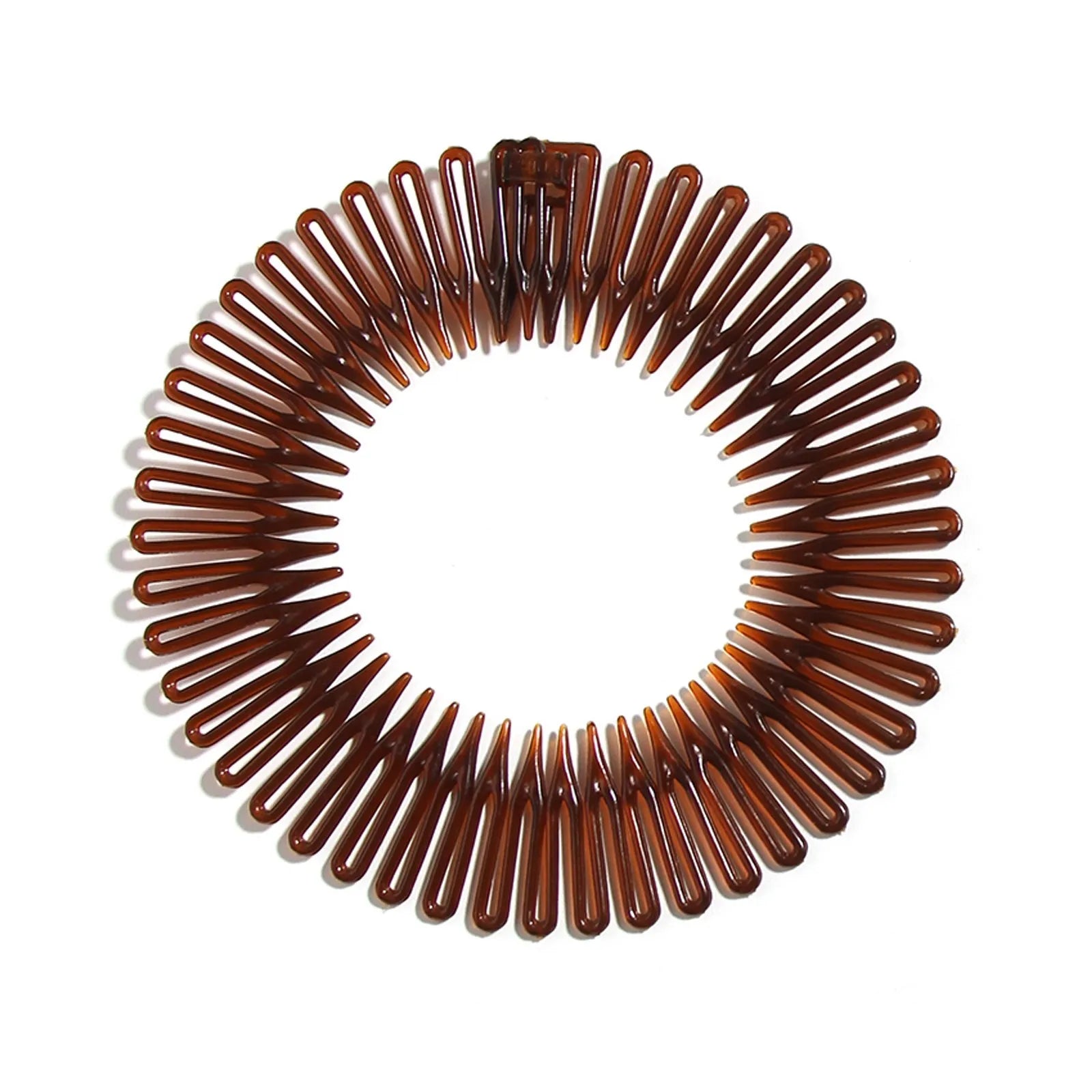 Women Plastic Full Circle Stretch Flexible Comb Teeth Headband Hair Band Clip Face Wash Fixed Hair Accessories