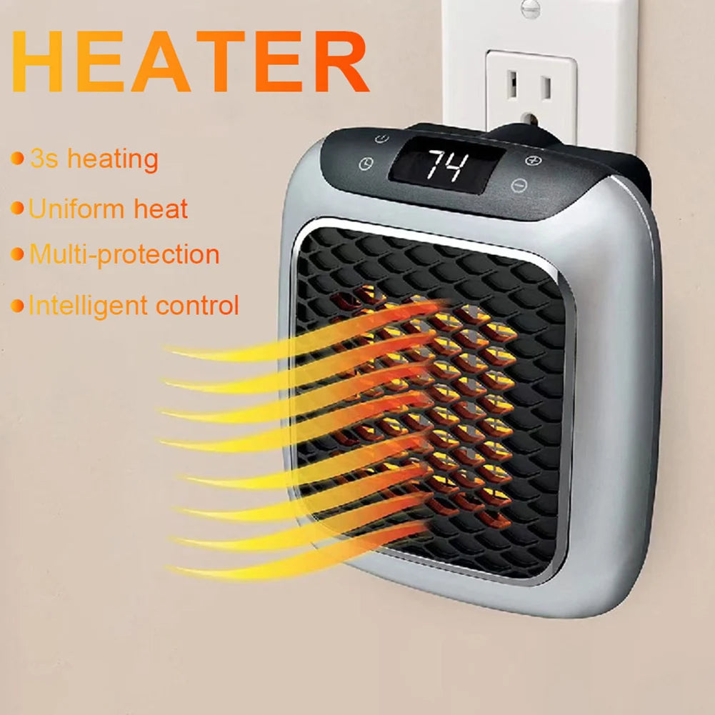 Faster Mini Heater for Home Small Bathroom Heating Fans Wall Mounted PTC Ceramic Electric Heater with Remote Control Household