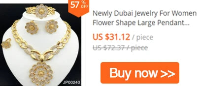 High Quality Jewellery Set For Women Dubai Nigeria Party Jewelry Necklace Earrings Bracelet And Ring Wedding Party Gift