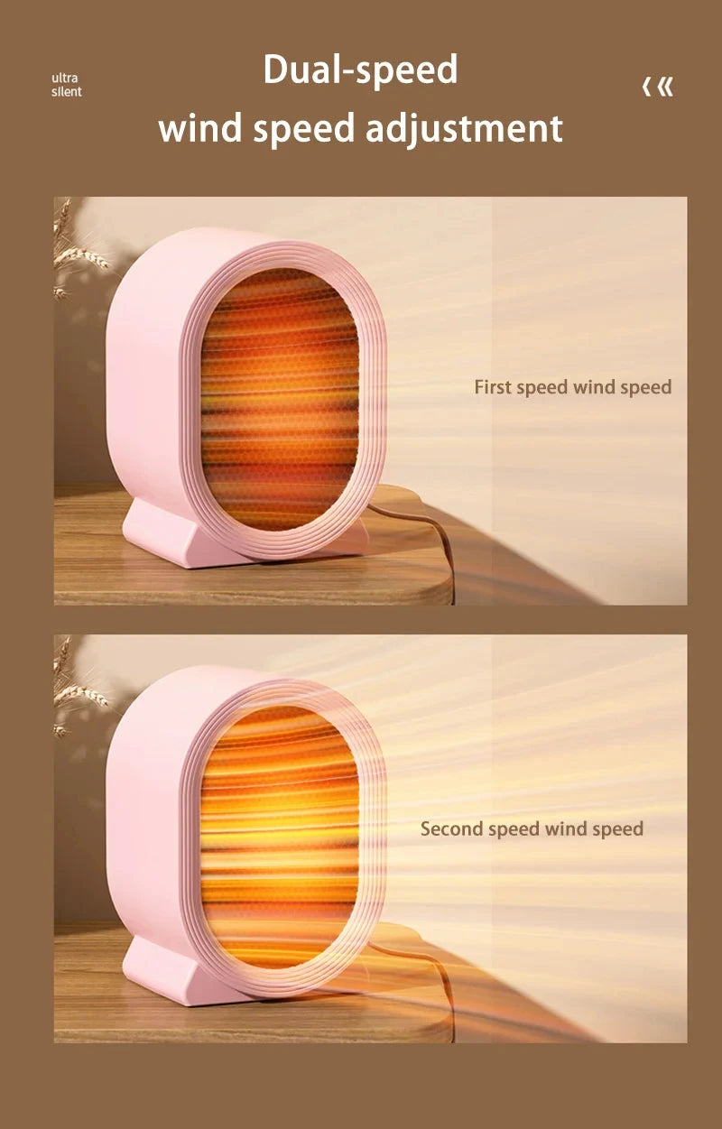 Xiaomi MIJIA Portable Desktop Electric Heater for Home and Office, Mini Warm Air Fan for Desk Use Foot Warmer for Cozy Comfort