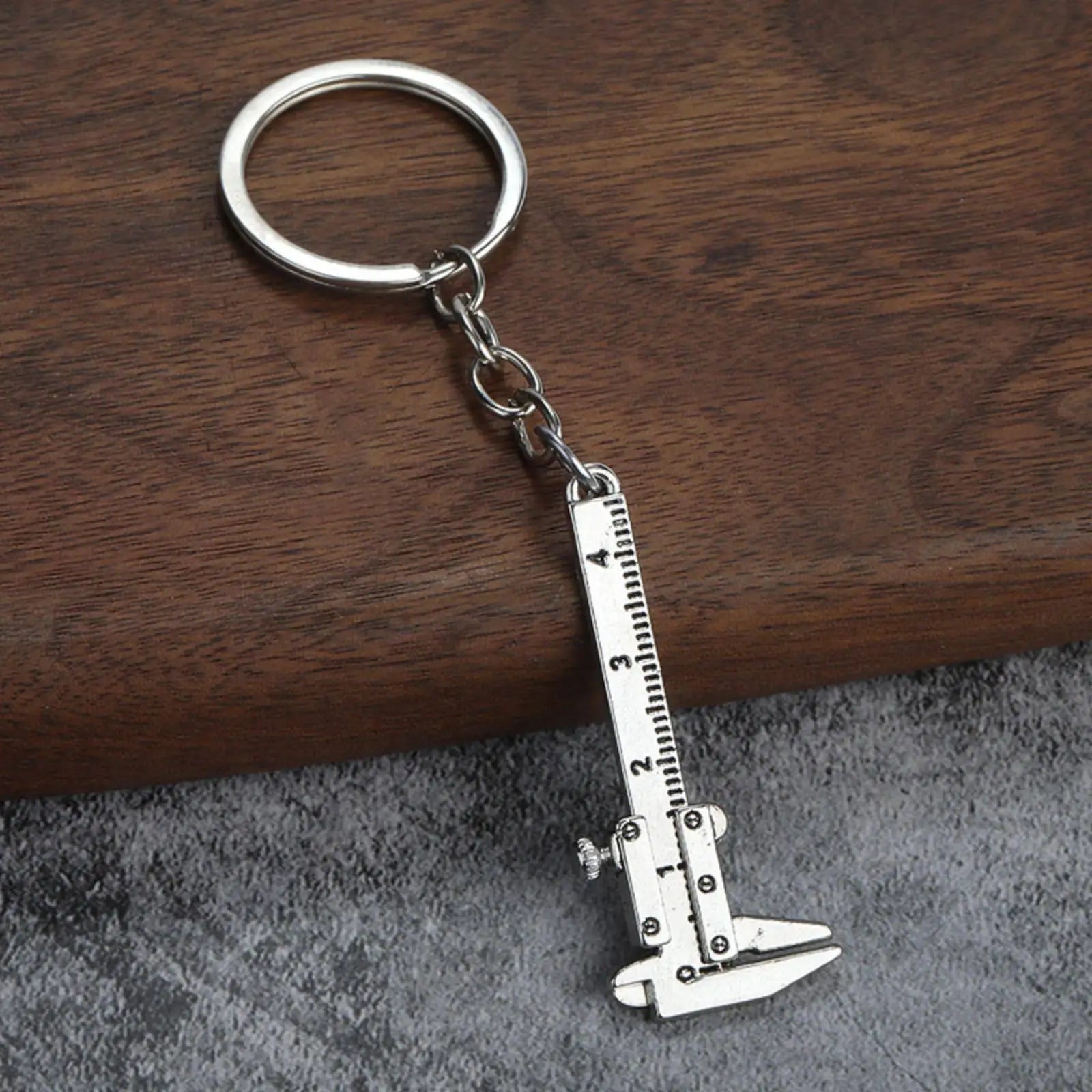 Mini Caliper Key Chain for Men Gift Portable Key Ring Measure Tool Accessories
