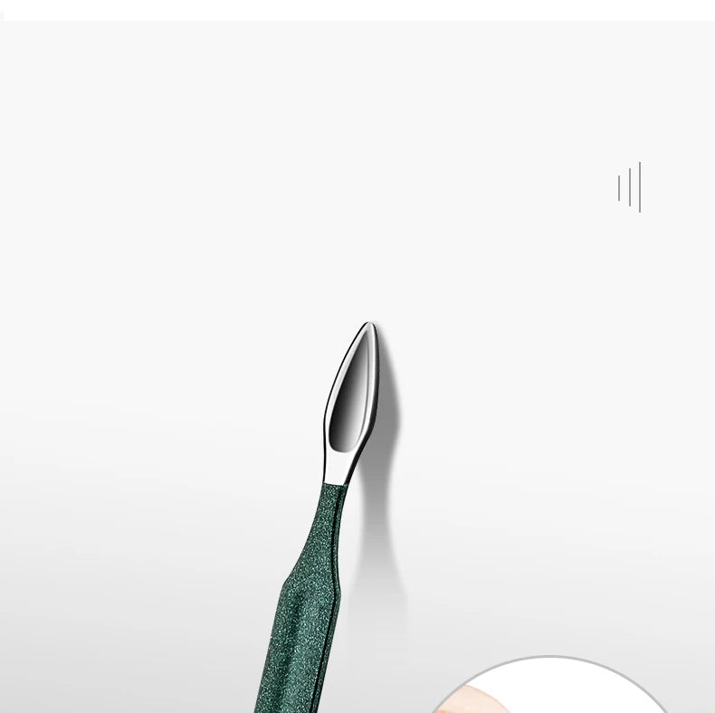 Ouriner 6-18Pcs Portable Manicure Sets Pedicure Kits Bright Black Nail Clipper Set Personal Care Tools Eyebrow Scissors