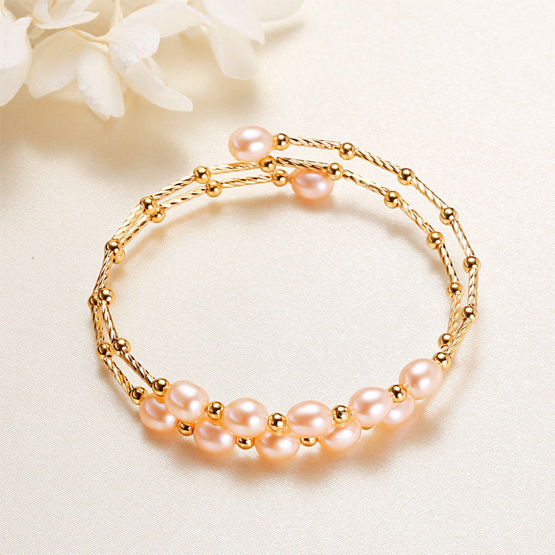 Accessories wholesale ethnic style bracelet Baroque freshwater pearl bracelet female