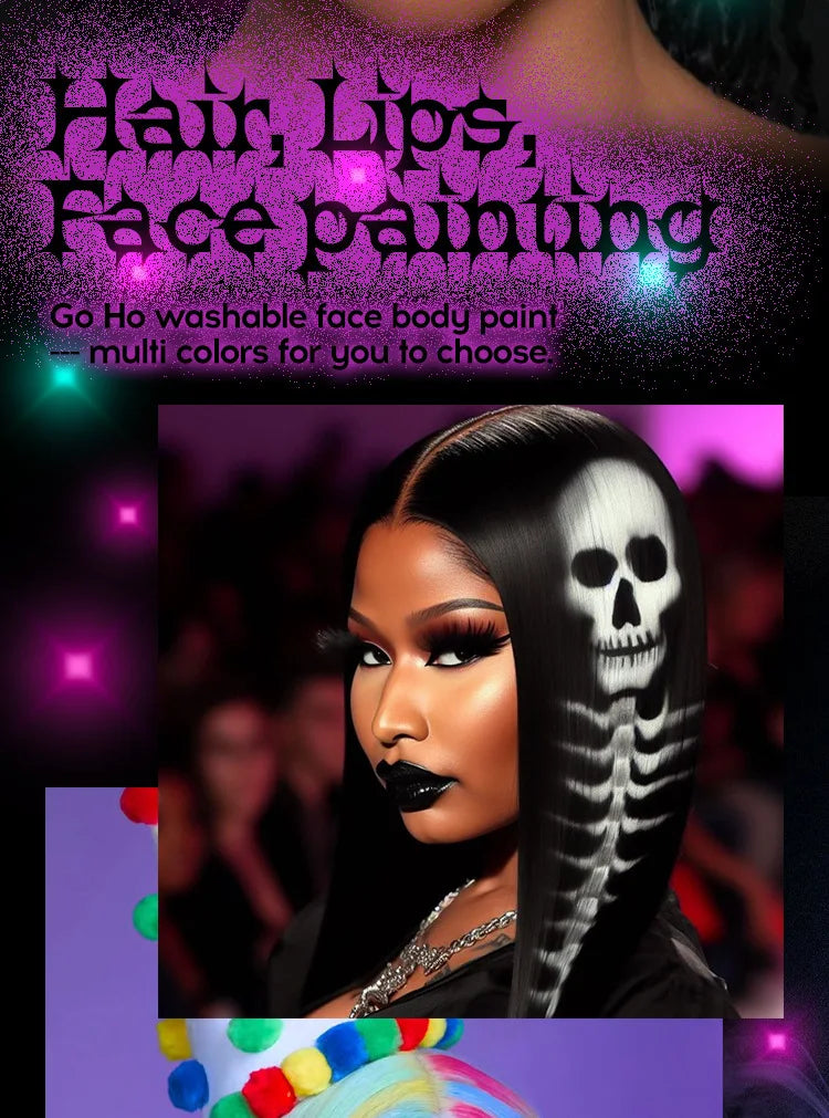 Halloween Matte Lipstick Dark Black Vampire Olive Green Creative Halloween Makeup Face Body Painting