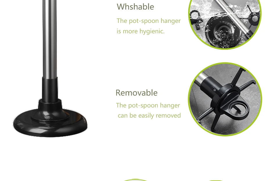 Kitchen Rotary Storage Rack Rotatable Kitchenware Organizer Hooks Spatula Spoon Knife Storage cabinet Kitchen Accessories New