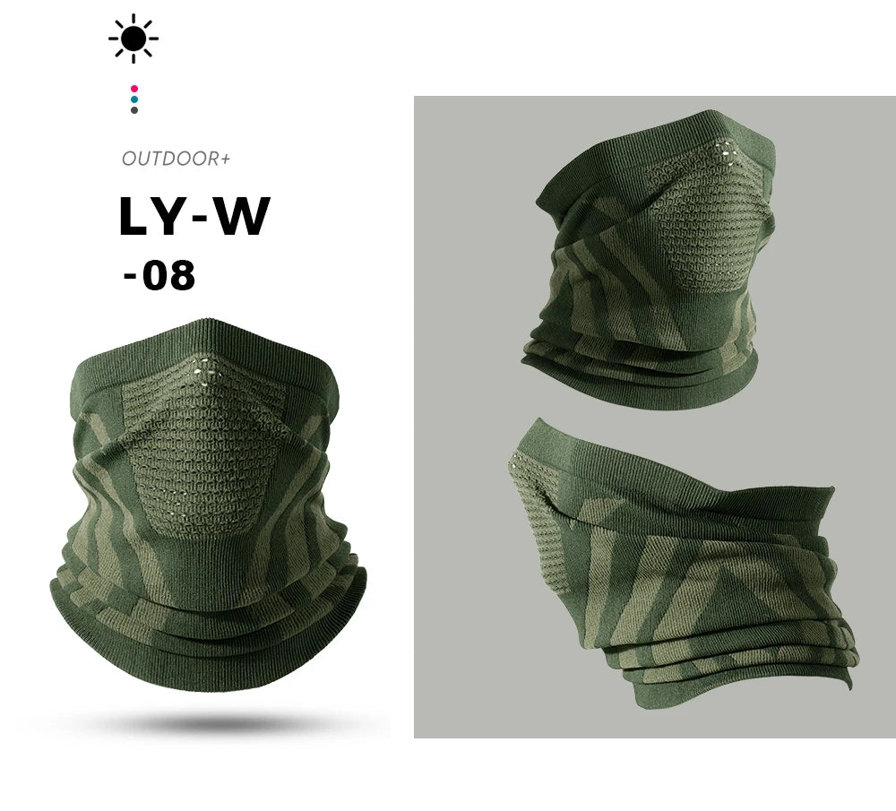 Winter Ring Tube Soft Bandana Mask Neck Gaiter Scarf Skiing Snowboard Windproof Half Face Cover Warmer Scarves Hood Women Men