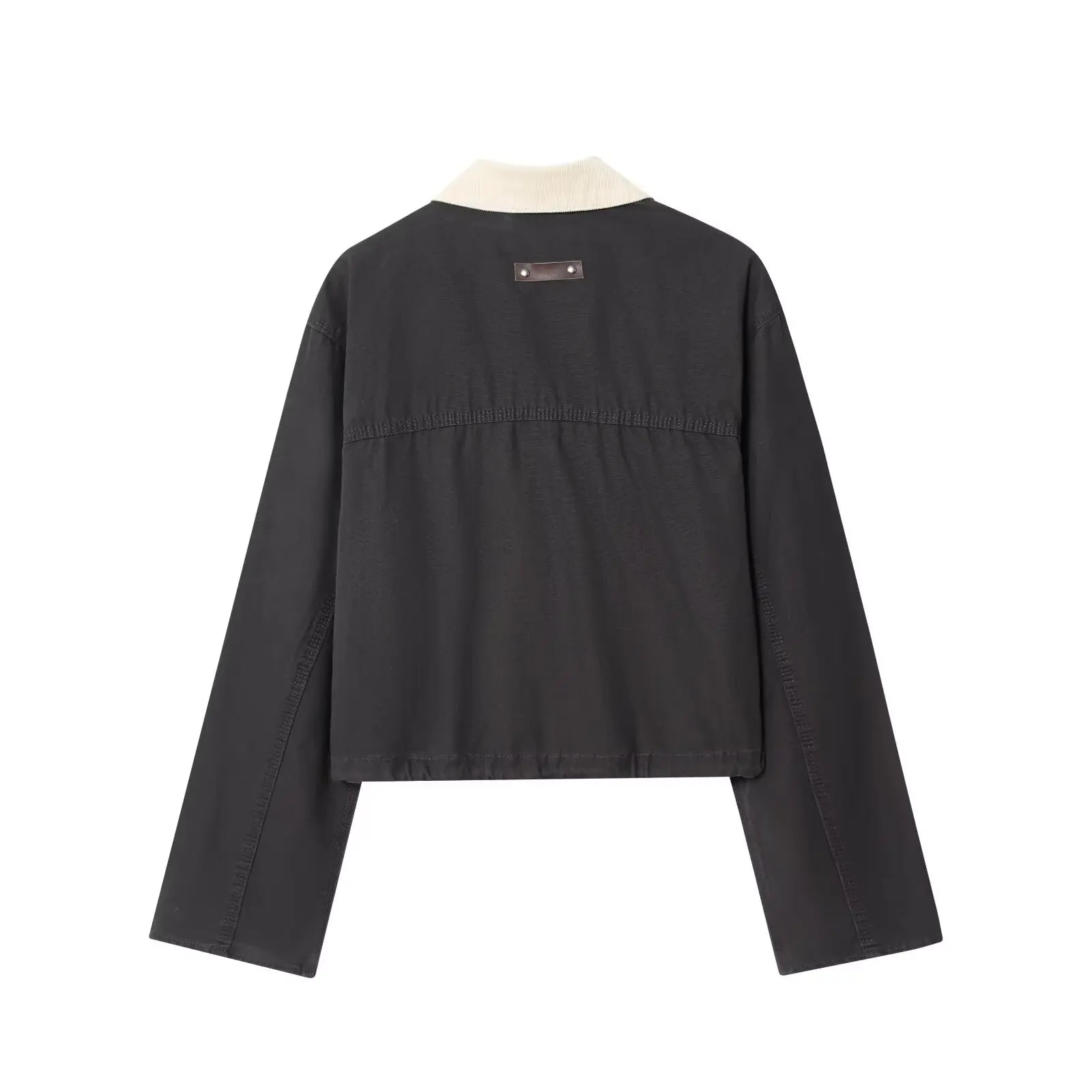 Woman Casual Short Jacket Turn-Down Collar Single-Breasted Long sleeves Outwears Commute Urban Elegant Multicolored