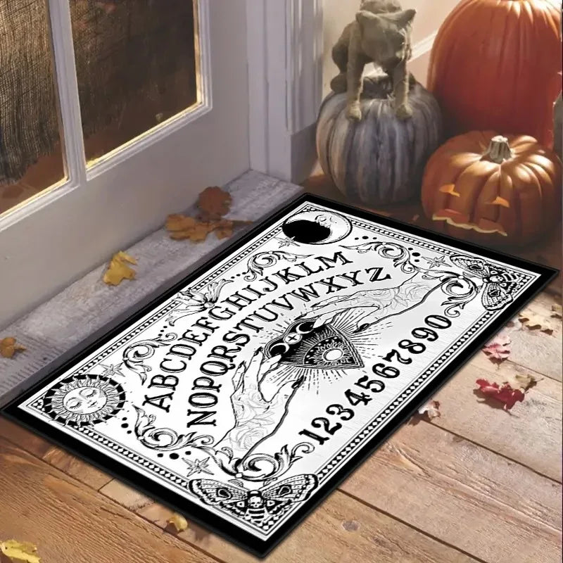 Halloween Day of The Dead Decorative Rug, Durable Home Decor Festive Atmosphere Entrance Door Mat Kitchen Mat