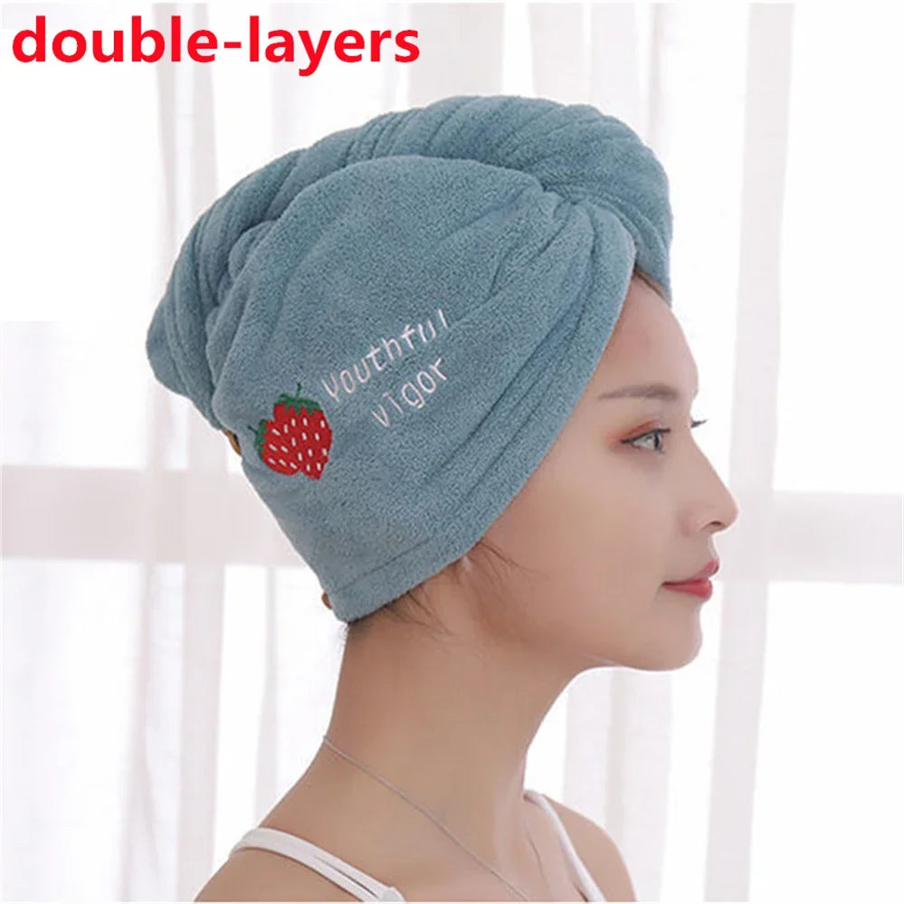 Rapid Dry Towel for Hair Microfiber Towels Anti Frizz Dry Hair Hair Towel Quick Dry Hair Dry Towels for Girls Beach Shower Cap